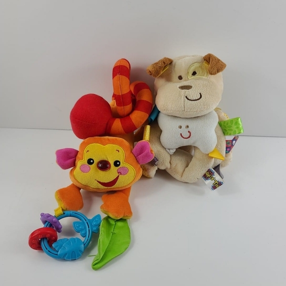 Baby Activity set of 2 Spiral Hanging Toy Pushchair Stroller Bedding Car Seat - Picture 3 of 7